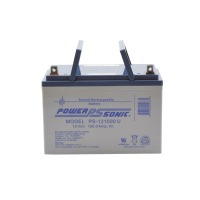 Batería 12V, 100AH, Para Respaldo, Tecnologías AGM/VRLA, 10-12 Años Vida Útil, Terminales U, Reconocida UL | PS-121000-U