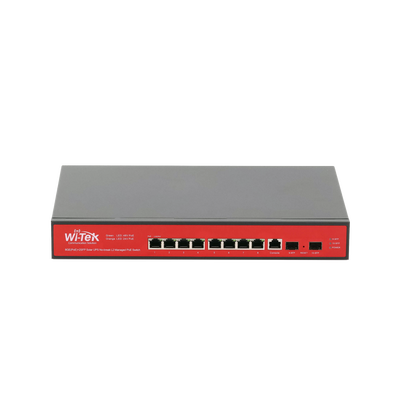 Switch Administrable Capa 2 de 8 puertos 10/100/1000 PoEaf/at + 2 x SFP Gigabit, con respaldo para energía solar | WI-PMS310GF-UPS-PLUS