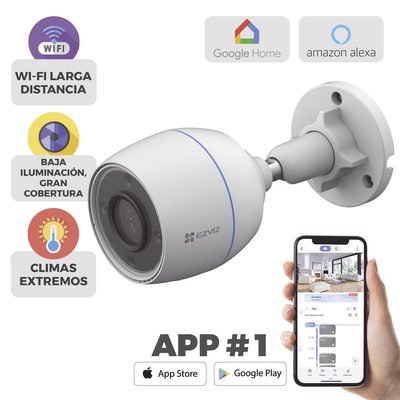 Bala WiFi / 2  Megapixel / Detección humana / Micrófono Integrado / Micro SD / Excelente Vision Nocturna / Exterior | CS-H3C