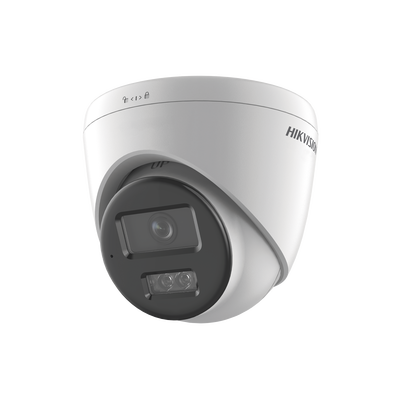[Dual Light] Turret IP 8 Megapixel (4K) / Lente 2.8 mm / 30 mts IR + 30 mts Luz Blanca / Micrófono Integrado / ACUSENSE Lite / Exterior IP67 / H.265 / PoE / ONVIF / Micro SD | DS-2CD1383G2-LIU(F)