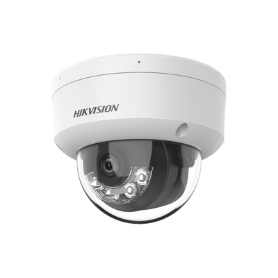 [Dual Light] Domo IP 6 Megapixel / Lente 2.8 mm / 30 mts IR + 30 mts Luz Blanca / Micrófono Integrado / ACUSENSE Lite / Exterior IP67 / H.265 / PoE / ONVIF | DS-2CD1163G2-LIU