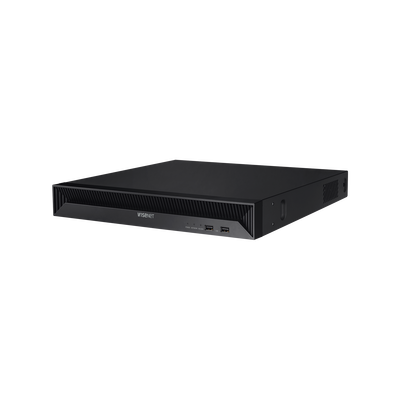 NVR 8 Megapíxel / 16 canales / H.265 / P2P Wisenet / 16 puertos PoE / 128Mbps | QRN-1630S