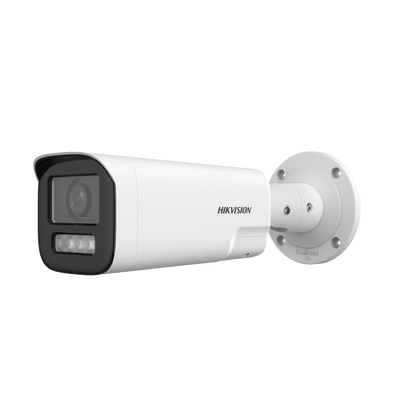 Bala IP 4 Megapíxel / Lente Mot. 2.8 a 12 mm / Dual Light (50 mts IR + 50 mts Luz Blanca) / ACUSENSE Lite / Audio de Dos Vías /  Luz Intermitente y Alerta de Audio / Exterior IP67 / WDR 120 dB / PoE  / Micro SD | DS-2CD1643G2-LIZSU/SL