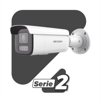 [Dual Light + 2 Micrófonos Integrados] Bala IP 2 Megapixel / Lente Mot. 2.8 a 12 mm / 60 mts Luz Blanca + 60 mts IR / ACUSENSE / Exterior IP67 / IK10 / WDR 120 dB / PoE+  / Alarmas I/O / Micro SD / Metal / IK10 / ACUSEARCH | DS-2CD2623G2-LIZS2U