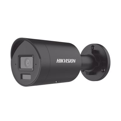 [Dual Light + 2 Micrófonos Integrados] Bala IP 4 Megapixel / Color Negro / Lente 2.8 mm / 40 mts Luz Blanca + 40 mts IR / ACUSENSE / Exterior IP67 / WDR 120 dB / PoE / ONVIF / Micro SD / Metal / ACUSEARCH | DS-2CD2043G2-LI2U(BLACK)