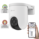 Cámara PT / Resolución 5 Megapixel (3K) / Visión Nocturna en Color / AI Detección de Humanos y Vehículos / Defensa Activa con Sirena y Luz Estroboscópica / IP65 | CS-H8C/5MP