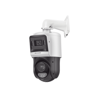 [TandemVu] PTZ IP 4 Megapixel + Cámara Fija 4 Megapixel / 25X Zoom / 100 mts IR + 30 mts Luz Blanca / IP67 / ACUSENSE / PoE+ / 2 Micrófonos Integrados y Bocina / Alerta Audible y Luz Estroboscopica / Alarmas I/O / DARKFIGHTER / Micro SD | DS-2SE4C425MWG-E/14(F0)