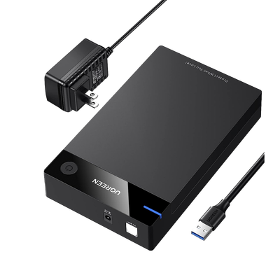 Carcasa de Disco Duro para  3.5" y  2.5" (Enclosure) | Con Cable USB 3.0 | Para HDD 3.5" / SSD 2.5" | SATA I/II/III | UASP | Hasta 16 TB | Compatible con Windows, Linux, Mac OS | No Requiere Controlador | Cable 1m | Incluye Adaptador d | 50423