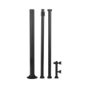 Poste Seccionado de 6 Metros / Tubos Mas Gruesos / Especializado para la Instalación de Videovigilancia / Incluye Base de Cimentación y Brazo para Cámara PTZ / Color Negro | XGA-POLE-6MS