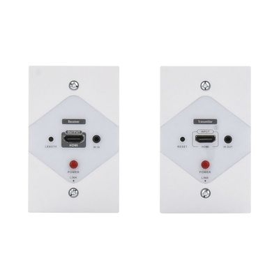 Kit Extensor HDMI en PLACAS DE PARED para distancias de 40 metros / Resolución 1080P @ 60 Hz / Cat 6/6A/ 7 / HDR/ Cero Latencia / Soporta Control Remoto / Placa de pared de 2.74 x 4.49” (tamaño estándar de EE.UU.). | TT372W