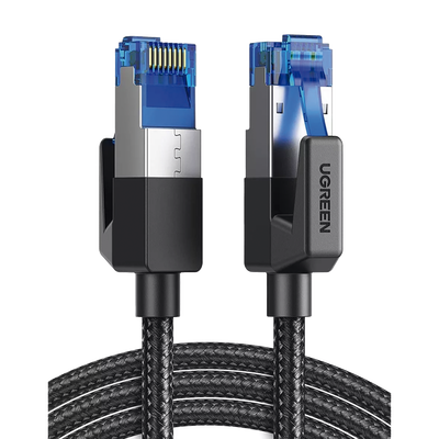 Cable Ethernet Cat8 CLASS F/FTP Redondo con Malla de Nylon 1 Metro (3.28 Pies) | 80429