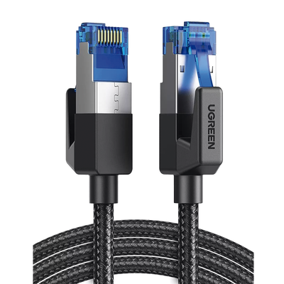 Cable Ethernet Cat8 Class F/FTP Redondo con Malla de Nylon 5 Metros (16.40 Pies) | 80433