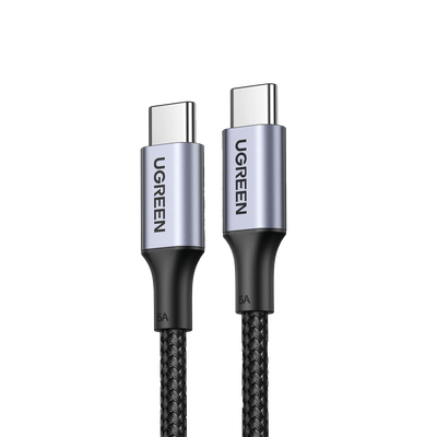 Cable USB-C a USB-C | 2 Metros | Carga Rápida de hasta 100W | Transferencia de datos 480 Mbps | PD3.0 | QC4.0/3.0/2.0 | FPC | AFC | Protección Integrada| Caja de Aluminio | Nylon Trenzado | Amplia Compatibilidad | Color Negro. | 70429