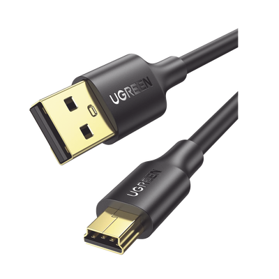 Cable USB-A 2.0 a Mini USB | 1m | Cable de Datos y Alimentación | 480Mps | Chip Inteligente | PVC | Para Discos Duros HDD o SSD, Go-Pro Hero, Mando de PS3, Cámaras Digitales, Reproductores MP3, MP4, etc. | 10355