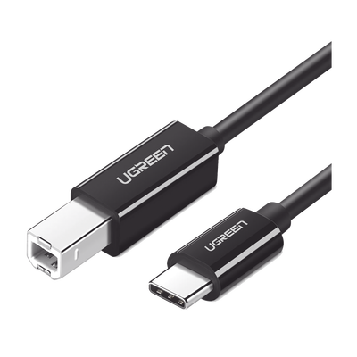 Cable de Impresora o escáner USB-C | 1m (6 pies) | USB Tipo C a USB 2.0 Tipo B | Soporta Thunderbolt 3 | Alta velocidad | DAC | Compatible con Brother HP, Canon, Lexmark, Epson, Dell, Xerox, Samsung, etc. | 50446