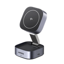 Cargador Inalámbrico 2 en 1 25W / Tecnología Magnética Qi 2 / 15W para Teléfono + 5W para Auriculares / Puerto USB-C 5W / Protecciones Múltiples / Cable USB-C Incluido | 35316