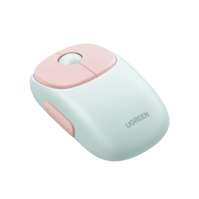 Mouse Inalámbrico FUN | Recargable| 2.4G & Bluetooth | 4 Niveles de DPI | Silencioso | Ergonómico | 5 Botones | Compatible con Windows, macOS 10.5, Android iOS Linux y Chrome OS | Color Rosa. | MU102