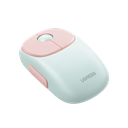 Mouse Inalámbrico FUN | Recargable| 2.4G & Bluetooth | 4 Niveles de DPI | Silencioso | Ergonómico | 5 Botones | Compatible con Windows, macOS 10.5, Android iOS Linux y Chrome OS | Color Rosa. | MU102