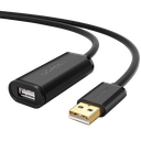 Cable de Extensión Activo USB 2.0 / 30 Metros / Macho-Hembra / Booster individual FE1.1S incorporado / Velocidad de hasta 480 Mbps / Ideal para impresoras, consolas , Webcam, etc. | 10326