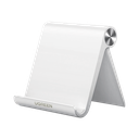 Soporte de Escritorio para Telefono Celular / Ajustable de 0° a 100° / Goma Antiarañazos / Antideslizante / Amplia Compatibilidad con dispositivos de 4'' a 7.9'' / Plegable / ABS / Color Blanco | 30285