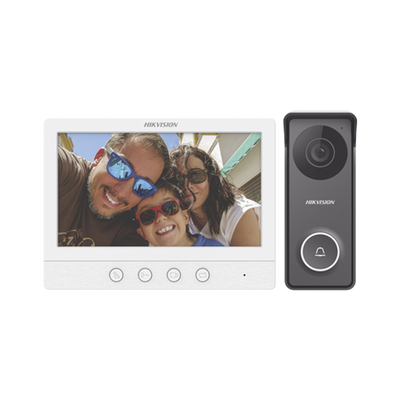 Kit de Videoportero TurboHD con Pantalla LCD a Color de 7" / Frente de Calle para Exterior de Metal / 720p (1 Megapíxel )117° de Visión (Gran Angular) | DS-KIS213