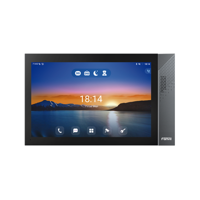 Monitor IP/SIP para interior con Android, Wi-Fi, Bluetooth, Pantalla táctil de 10.1", audio de 2 vías, PoE, 8 interfaces de entrada de alarma. | I57A