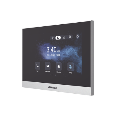 Monitor ANDROID / Soporta APP Android / Pantalla Touch Screen LCD 7" / WiFi / Punto WIFI / Bluetooth / PoE / SIP / 8 Entradas de Alarma / 1 Salida de Relé / Comunicación con App de Familiares / Administración 100 % en la Nube | C316W