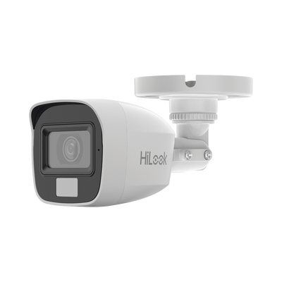 [Dual Light + ColorVu] Bala TURBOHD 3K megapixel / 20 mts IR + 20 mts luz blanca / Lente 2.8 (105° de Visión) / Exterior IP66 / Audio por Coaxitron / TVI-AHD-CVI-CVBS / Metal  / Smart-Hybrid light | THC-B157-LMS