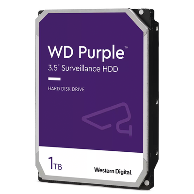 Disco Duro Purple de 1 TB / 5400 RPM / Optimizado para Soluciones de Videovigilancia / Uso 24-7 / 3 Años de Garantia | WD11PURZ