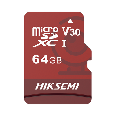 Memoria microSD / Clase 10 de 64GB / Especializada Para Videovigilancia (Uso 24/7) / Compatibles con cámaras HIKVISION y Otras Marcas / 95 MB/s Lectura / 40 MB/s Escritura | HS-TF-E1/64G