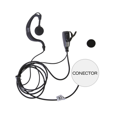 Micrófono - audífono de solapa ajustable al oído para ICOM IC-F11/ 14/3021/ 3013/ 3103/ 3003/ 1100D/2100D | TXEHI