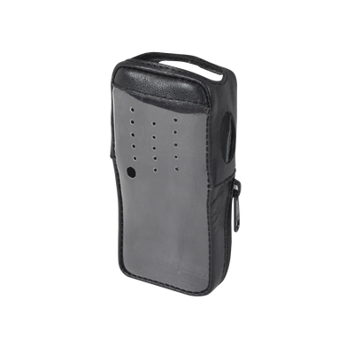 Funda de Piel Reforzada, Versión 2 de Fácil Acceso y Cubierta Frontal de Plástico Transparente para los Radios TK-2000KV2, TK-3000KV2 | FSMTK-2000V2