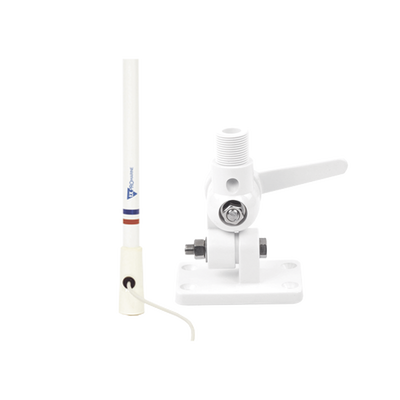 Antena Marina VHF / Fibra de Vidrio / 156-163 MHz / 6.5 dBi / Cable 4.5 m (14.8 ft) / PL-259 / Montaje Trinquete Nylon / Exterior | TX-5206-SYS/86