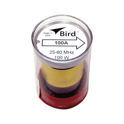 Elemento de 100 Watt en Línea 7/8" para Wattmetro BIRD 43 en Rango de Frecuencia de 25 a 60 MHz. | 100A