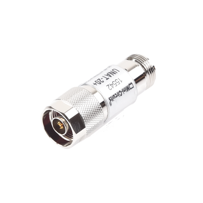 Atenuador en Línea de 20 dB, 0.5 W, Conectores N Macho-Hembra, CD-6 GHz. | UNAT-20
