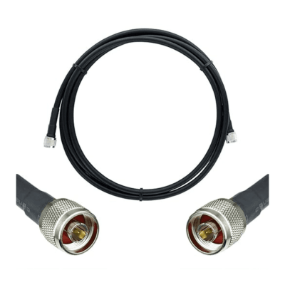 Jumper Coaxial de 50 Ohm con Cable Wilson-400 | Conector N Macho en los Extremos | 9.14 Metros (30 Pies) de Longitud. | 952-330