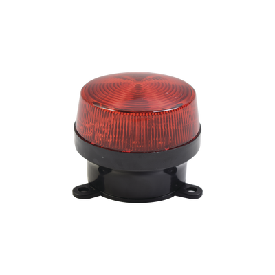 Mini estrobo color Rojo con montaje de pestaña. | SF-STRR