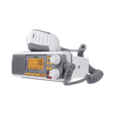 Radio Móvil Marino VHF, color blanco, Tx: 156.025 - 157.425 MHz, Rx: 156.050 - 163.275 MHz, 25W de potencia, sumergible IPX4 incluye micrófono y cable de alimentación | UM-385