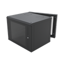 Gabinete Abatible de Pared (Con Marco Trasero) con Rack 19" de 12 Unidades. Ventana de Cristal Templado. | SR-1912-GAP-V4
