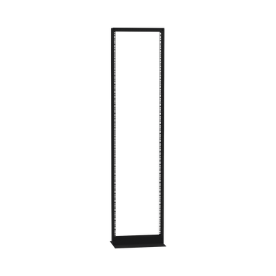 Rack de 2 Postes (Doble Perforación), Estándar 19", 45 Unidades, Fabricado en Acero, Base "L" para Anclar a Piso. | EI-RL-5545-DR