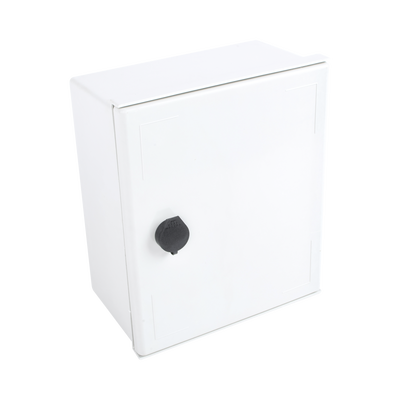 Gabinete de Poliéster IP65 Uso en Intemperie (250 x 300 x 140 mm) con Placa Trasera Interior de Plástico (Incluye Chapa y Llave). | PST-2530-14P