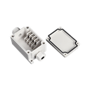 Caja de Conexión Exterior con Conexión Lateral para 4 Líneas (doble tornillo). Incluye Glándulas. | PST-TJ-4P