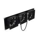 Kit de 3 Ventilador 110 Vca (12 x 12 cm) con Clavija 5-15P. Para instalación en Postes Rack | LP-VENT-03X3U