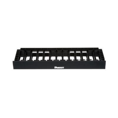 Organizador de Cables Horizontal NetManager de Alta Densidad, Sencillo (Solo Frontal), Para Rack de 19in, 1UR | NMF1