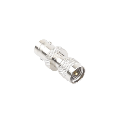 Adaptador en Línea, de Conector Mini UHF Macho a BNC Hembra, Níquel/ Oro/ Teflón. | RFU-622