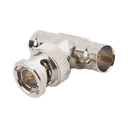 Adaptador en T para 50 Ohm de BNC Macho a Doble BNC Hembra, Maquinado, Níquel/ Oro/ Teflón. | RFB-1130