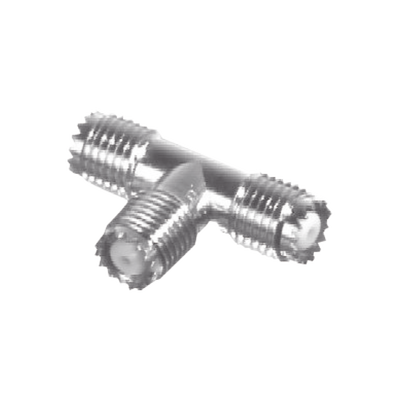 Adaptador en T, de Conector Mini-UHF Hembra a Doble Mini-UHF Hembra, Níquel/ Plata/ Teflón. | RFU-632