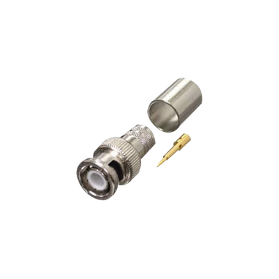 Conector BNC Macho de Anillo Plegable para RG-8/U, LMR-400, 9913, CNT-400, Níquel/ Oro/ Teflón. | RFB-1106-I
