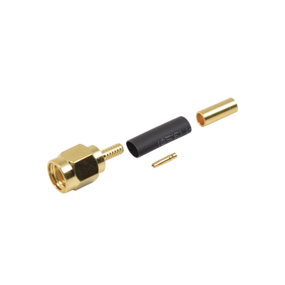 Conector SMA Macho Inverso de Anillo Plegable para Instalar en Cables RG-174/U y RG-316/U. | RP-3000-1B