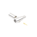 Conector QMA (Quick Mate) Macho, Anillo Plegable para RG-8/X, LMR-240, Bronce Blanco/Oro/Teflón. | RQA-5000-X